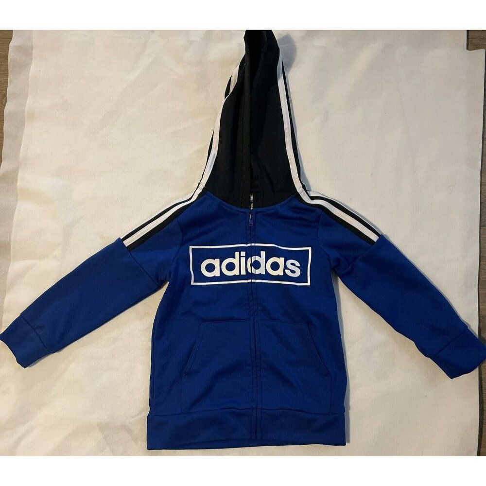 Adidas Boys Blue Zip Up Hoodie 4T